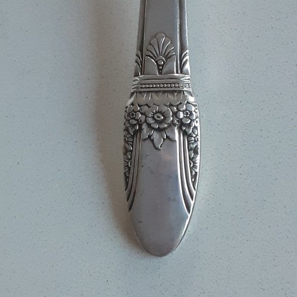 1847 ROGERS BROS set of 5 silverplate dessert forks "First Love" pattern - Picture 3 of 5